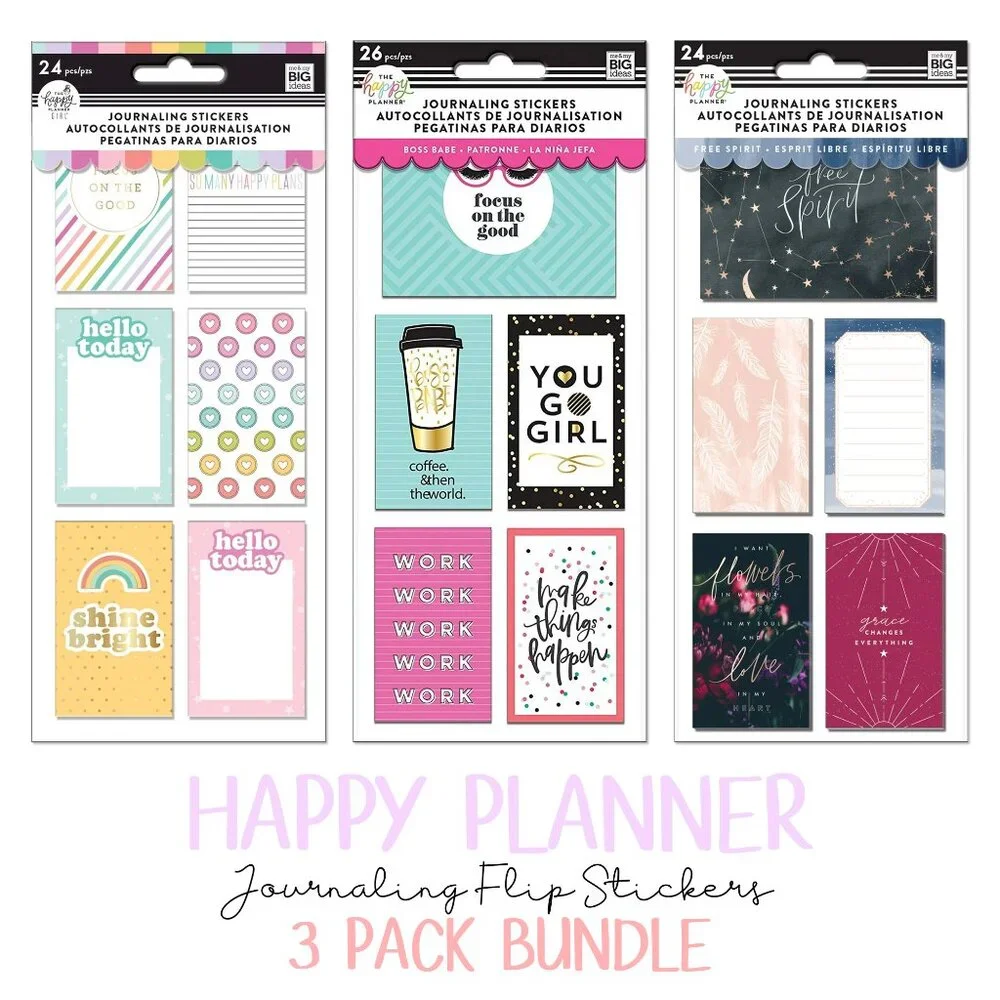 BUNDLE OF 3 PACKS! Happy Planner Journaling 
